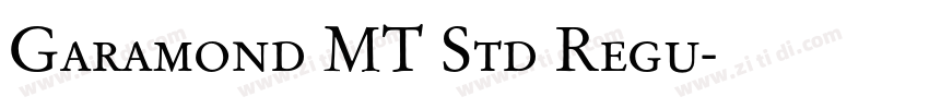 Garamond MT Std Regu字体转换